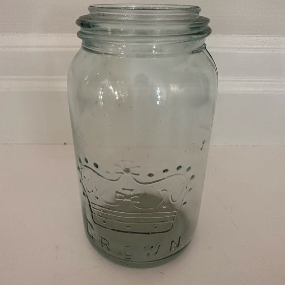 Other - Vintage crown mason jar